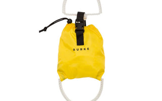 Bright yellow throwable rope 