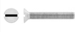 3/16" SS Machine Screws Countersunk Slot (316 grade stainless)