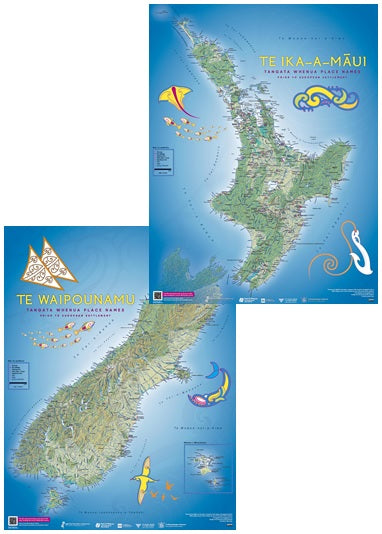 Aotearoa Te Reo Posters Combo (North and South Islands)