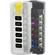 Blade Fuse holder - 6 Independent Circuits with Cover