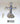 Raked Cross Bollard - Chrome Brass (Stud mount)