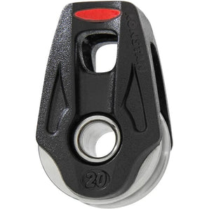 Ronstan RF25109HL – 20mm high-load single pulley block with ball bearing sheave for sailing applications