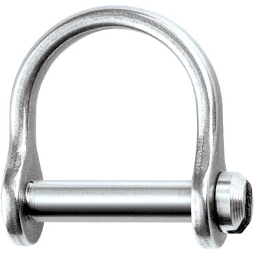 Ronstan RF1850S wide D shackle 1/8" pin – stainless marine rigging NZ